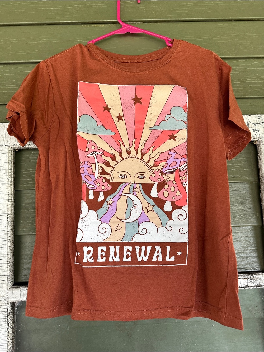 Mighty Fine Rust Graphic 'Renewal' Short Sleeve Tee